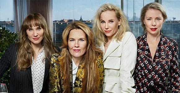 L R Anja Lundqvist Elin Klinga Sofia Helin Julia Dufvenius. Photographer Par Backstrand. Copyright 2021 Hbo Nordic Ab. All Rights Reserved.