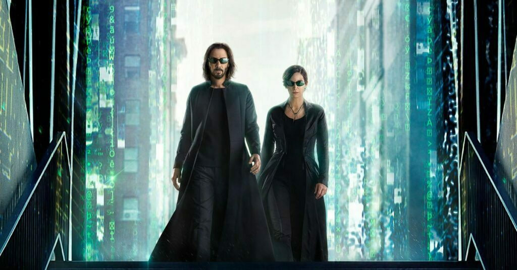the matrix resurrections poster neo trinity header