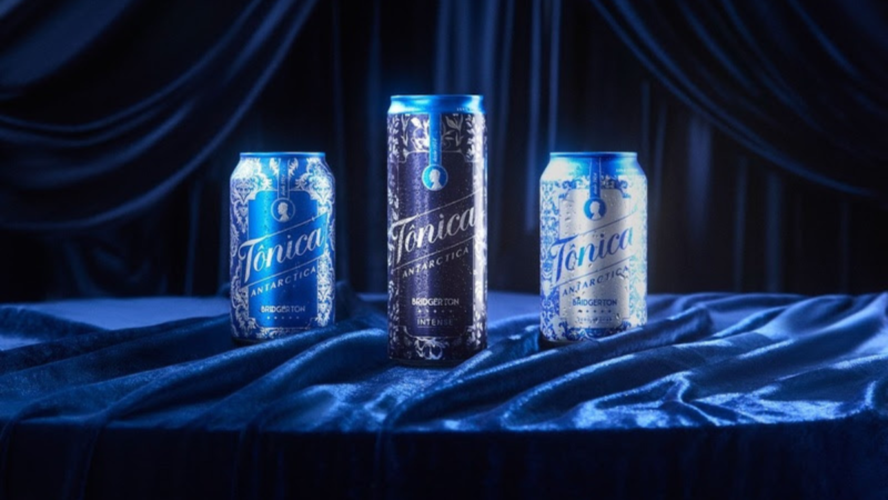 Vitrine | Tônica Antarctica anuncia parceria com a Netflix e lança latas inspiradas na quarta temporada de ‘Bridgerton’